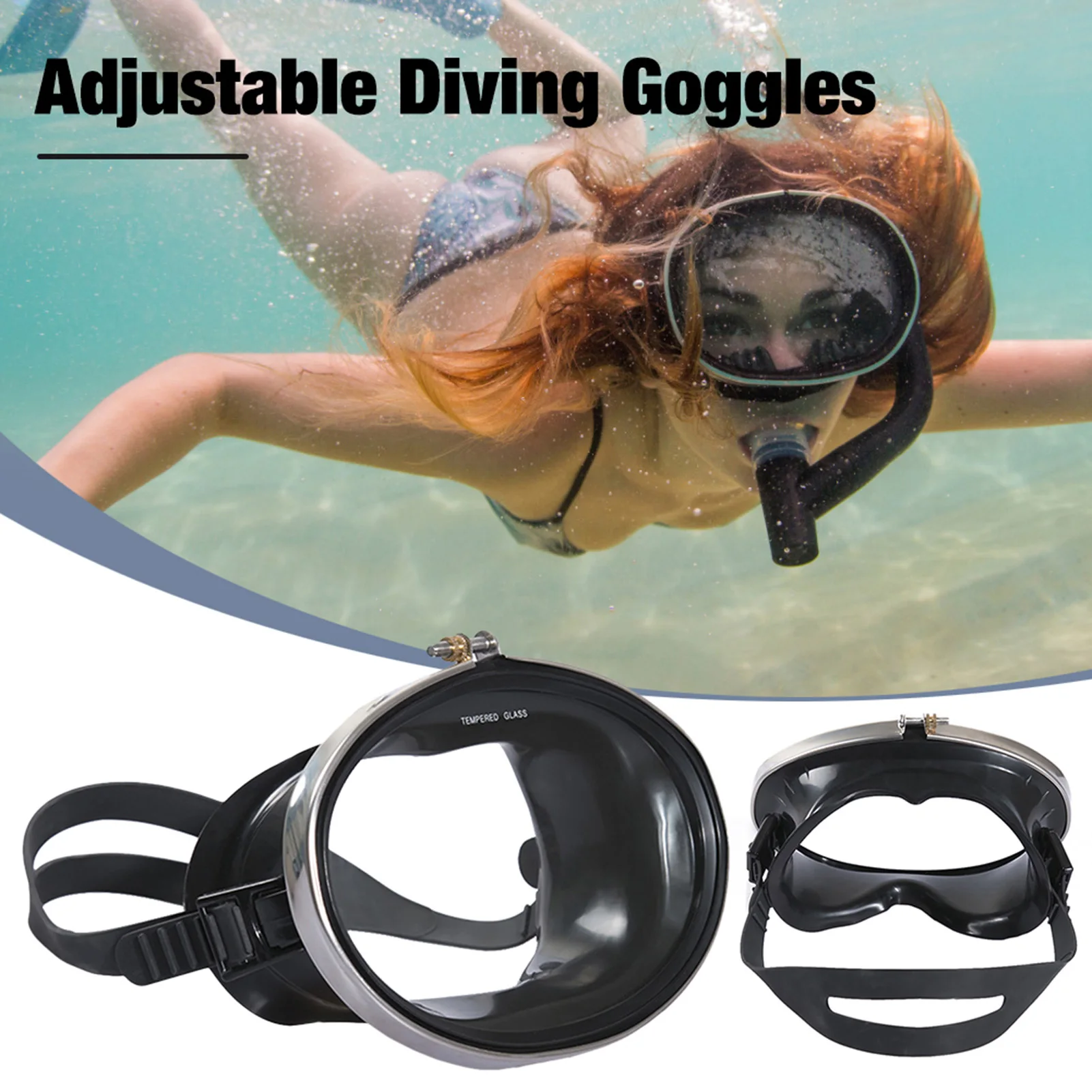 

Clear Vision Swimming Goggles Fishermen's Mirrors Waterproof Adjustable Goggles Young Adults Diving Supplies Easy To Breathe