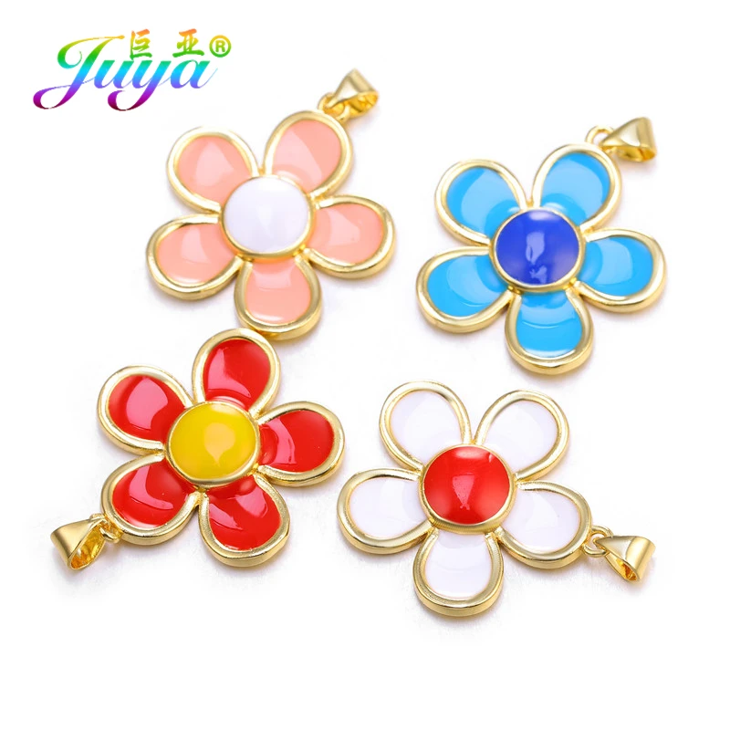 Juya DIY аксессуары для ювелирных изделий ручной работы эмаль цветок бабочка