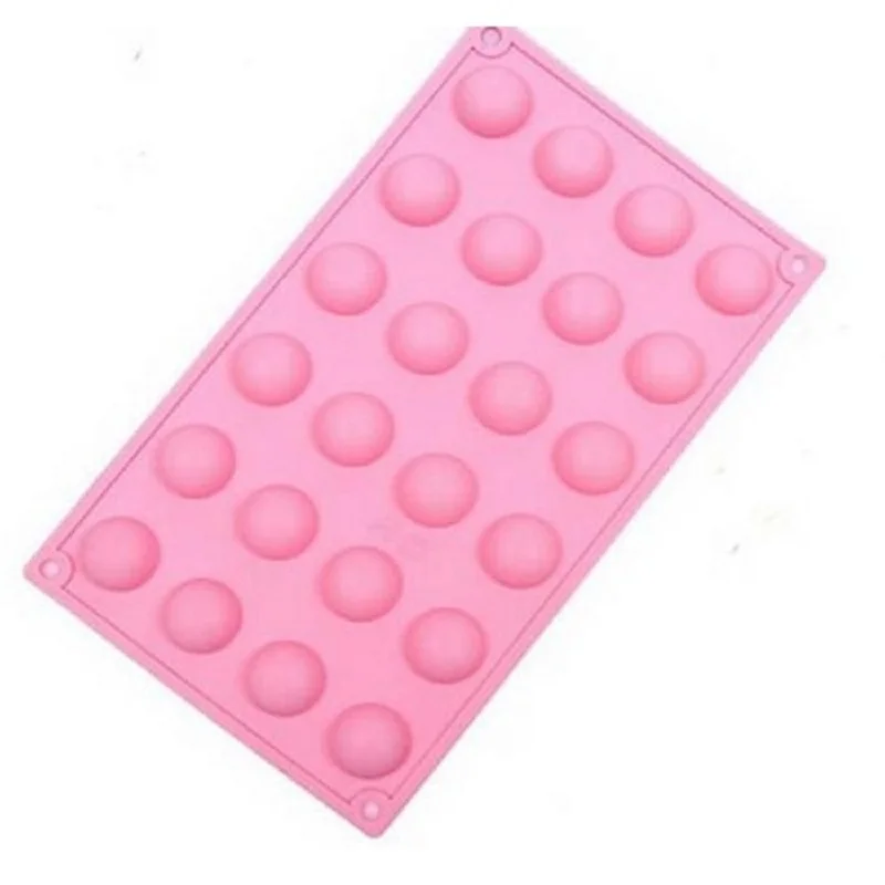 24 отверстие половина шара силиконовая шоколадная форма кубика льда лоток для