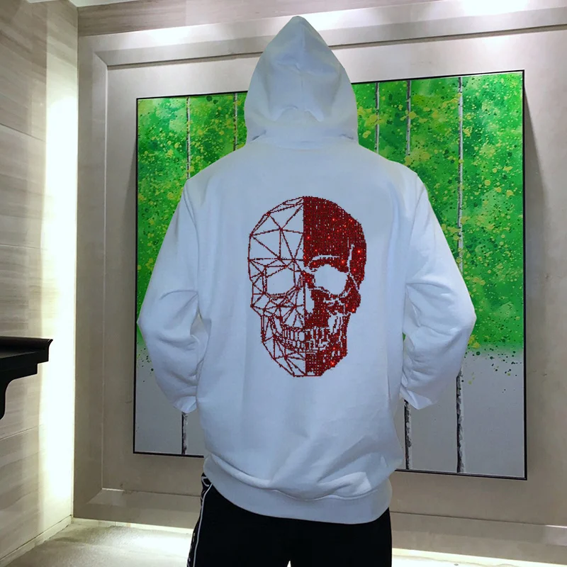 

Oversized Men's Hot Diamond Plus Size Hoodie Personality Design Hooded Pullover Fashion Youth Sweatshirt