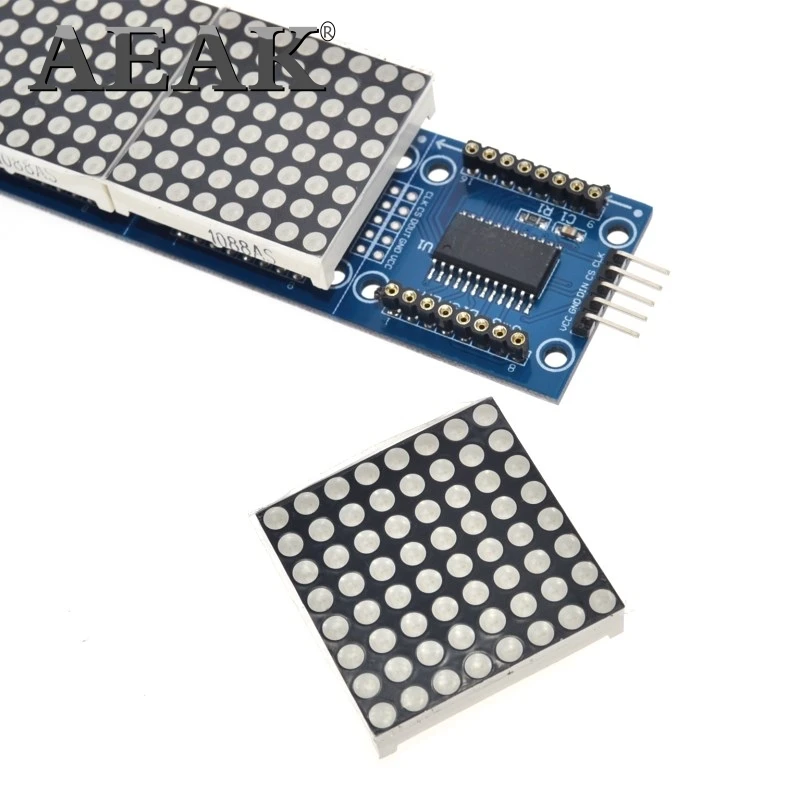 AEAK MAX7219 матричный модуль для Arduino микроконтроллер 4 в одном дисплее с 5P линии