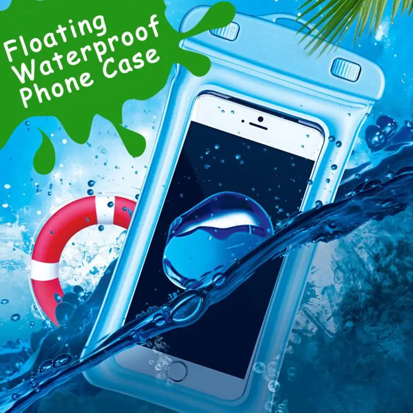 Водонепроницаемый чехол для телефона плавающий сотового сухая Сумка смартфона 6