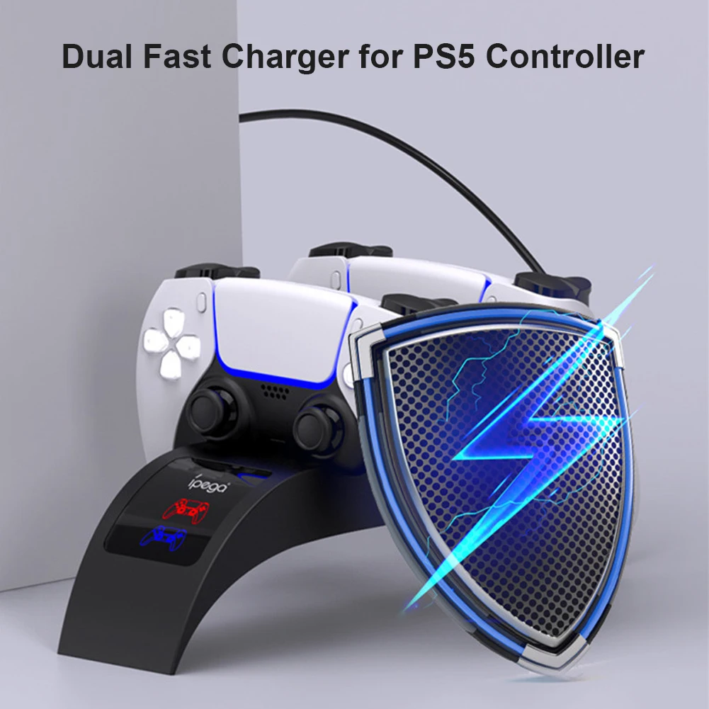 Двойное зарядное устройство для игрового контроллера PS5 геймпад зарядная