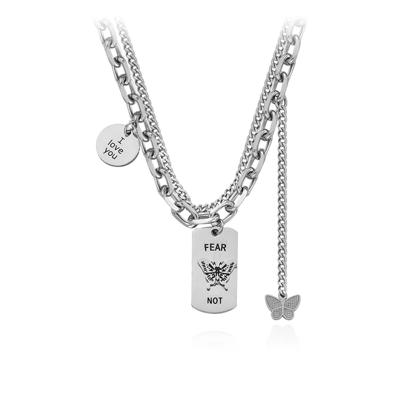 

The new personality metal chain necklace women exaggerated, fashion, pendant collarbone chain niche cool