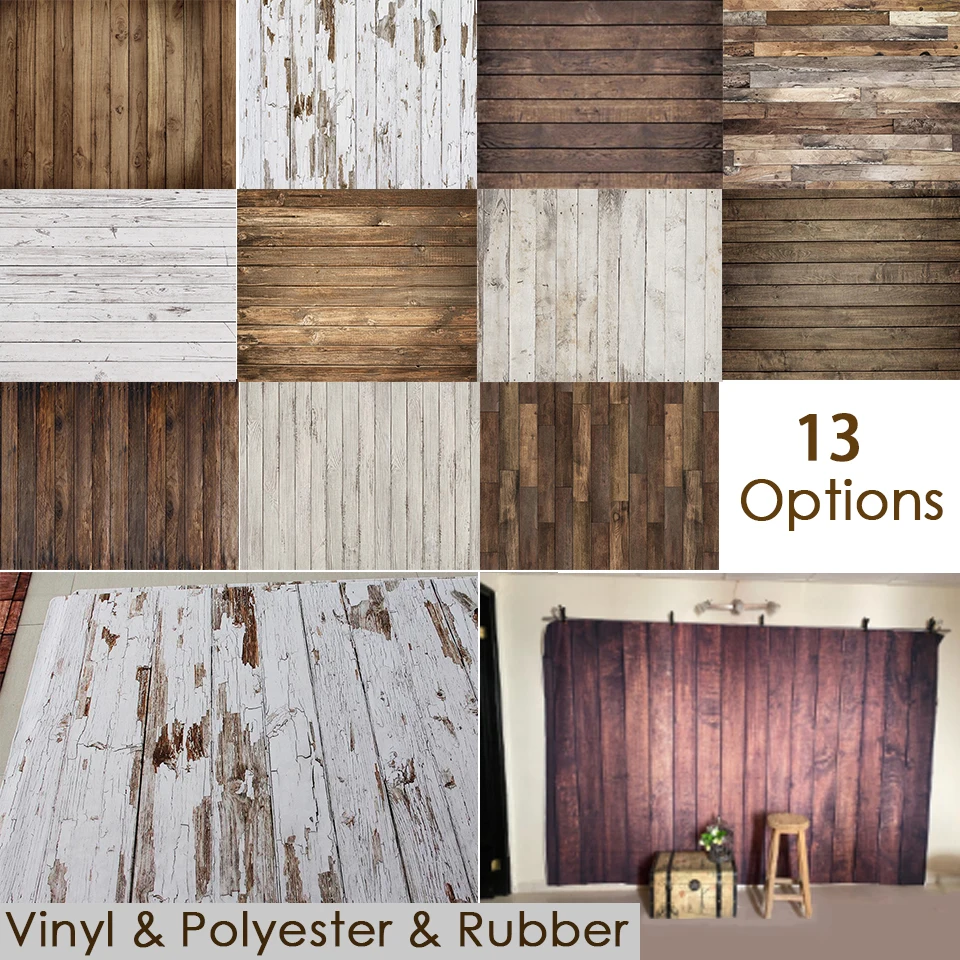 

Vinyl And Poly And Rubber Floor Photo Background Floor Printed Vintage Wood Newborn Backdrop Anti-slip Simulation Backed Mat