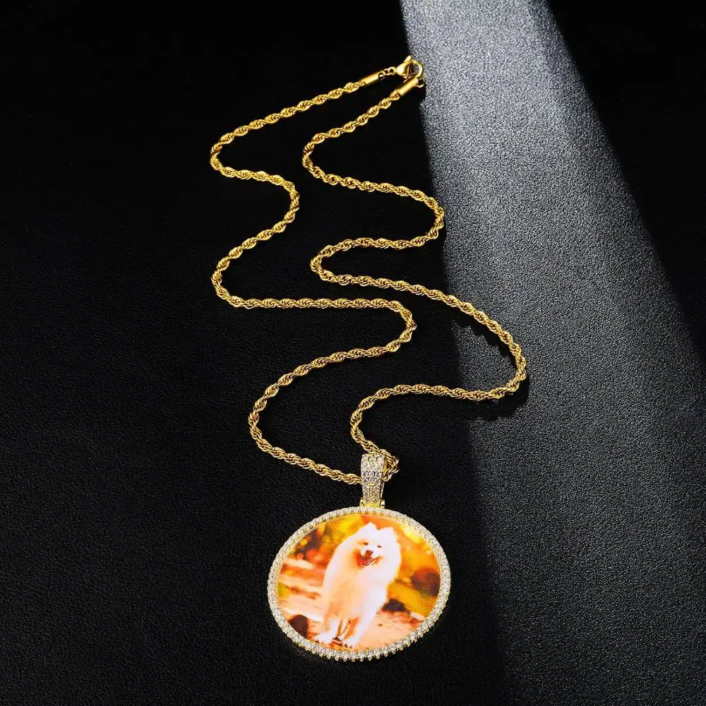 Цепочка с кулоном в стиле хип-хоп фианитами | Украшения и аксессуары