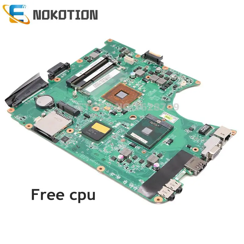 

NOKOTION A000078940 DA0BL8MB6B0 материнская плата для Toshiba satellite L655 материнская плата для ноутбука GL40 HD DDR3 Бесплатный процессор