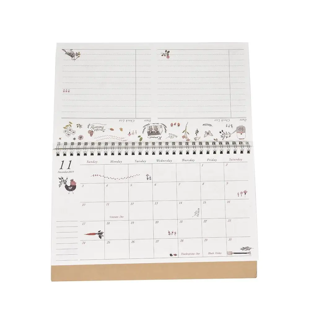 Лидер продаж 2020 Настольный календарь планировщик двухсторонний стоячий стол