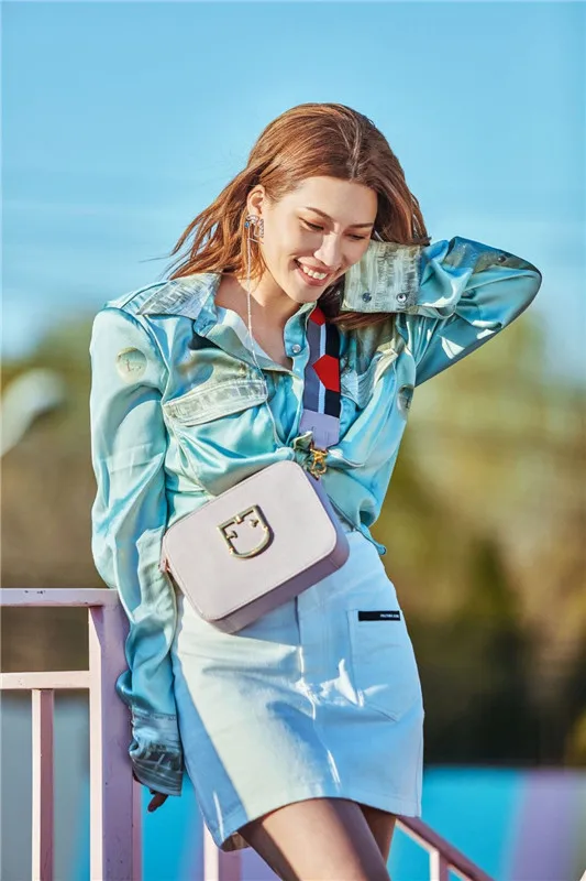 Новое поступление, оригинальные женские сумки FURLA, высококачественные черные меховые сумки, Размер 20 см x 14 см x 7 см