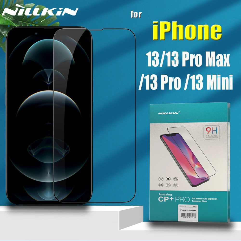 

for iPhone 13 Pro Max Tempered Glass Nillkin 9H Hard Clear Full Coverage Safety Protective Screen Protector for iPhone13 Mini