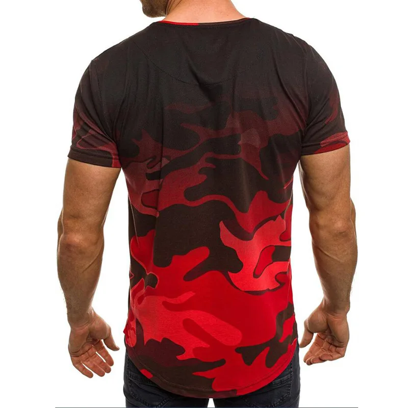 E-BAIHUI 2020 Новая Стильная летняя камуфляжная Футболка модная с принтом мужская