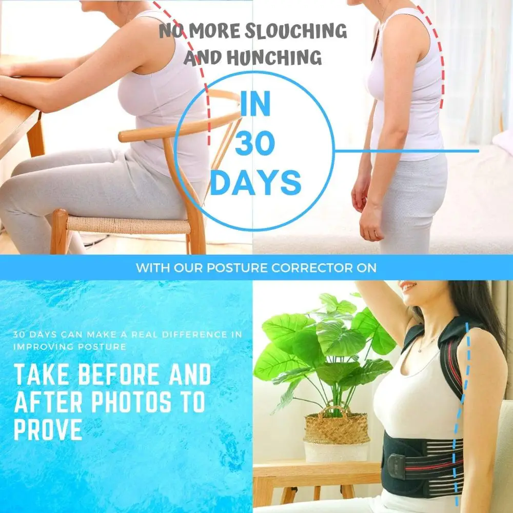 Регулируемый Корректор осанки для спины плеч поясницы поддержки позвоночника