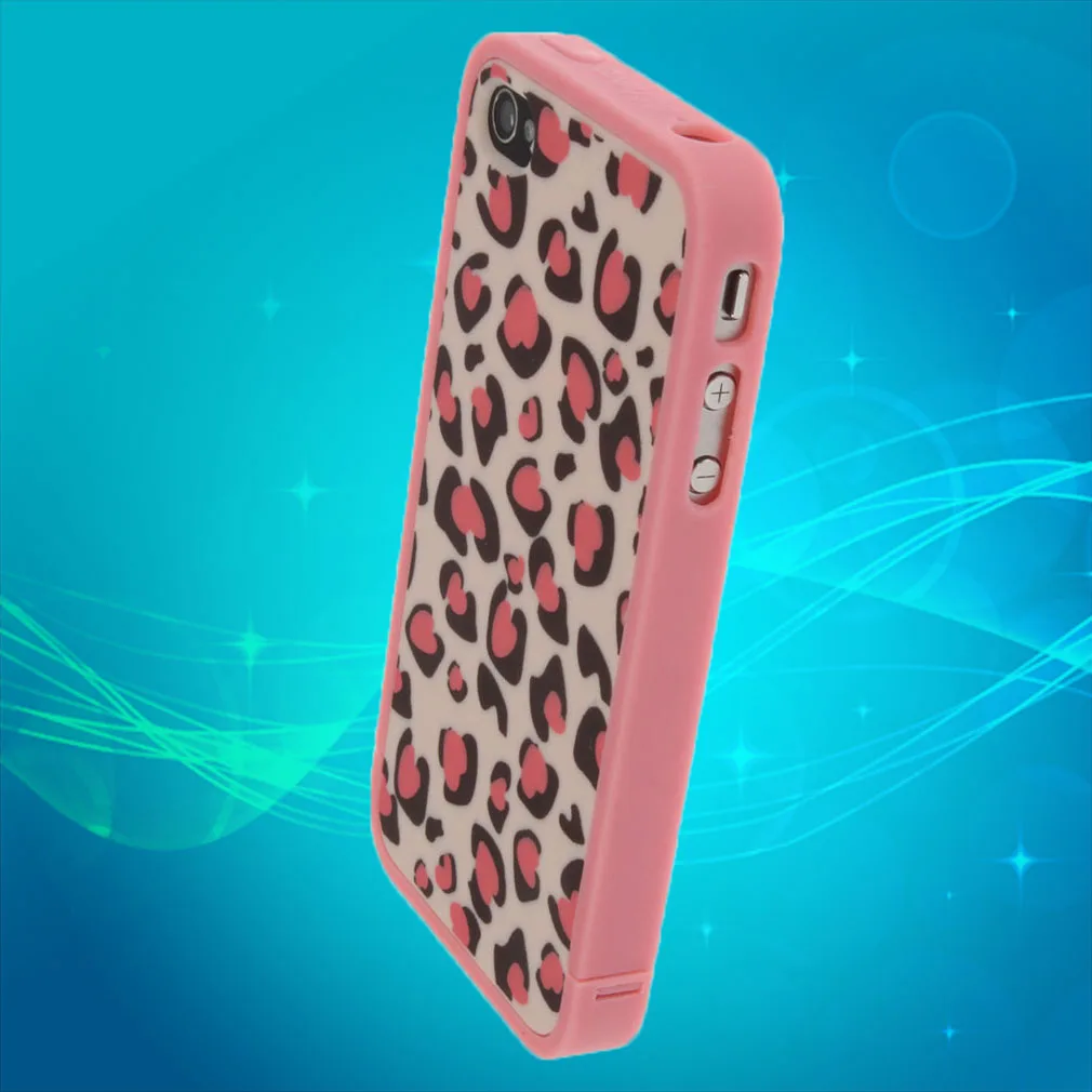 Хит милый розовый Леопардовый в горошек Жесткий Чехол защитный чехол для iPhone 4 4S |