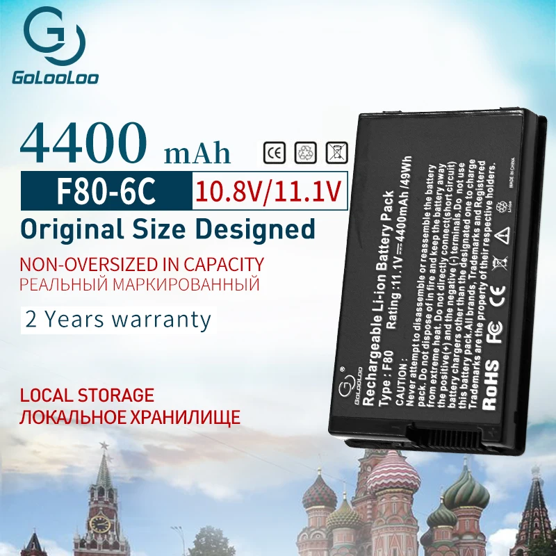 

6Cells Battery for Asus A32-F80 F80 F80CR F80s F81 F81E F81Se F83 F83Cr F83Se F83T F83V F83VD F83VF K41 K41E N60W X82L N60D X82C