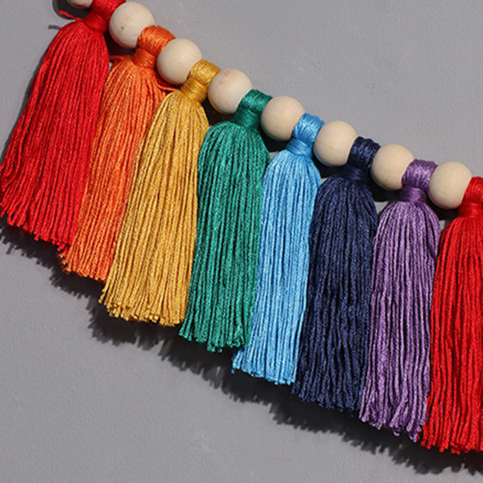

10*210cm Rainbow Tassel Wall Hanging For Hanging Ornaments gallery and background decoration Natural high-quality cotton