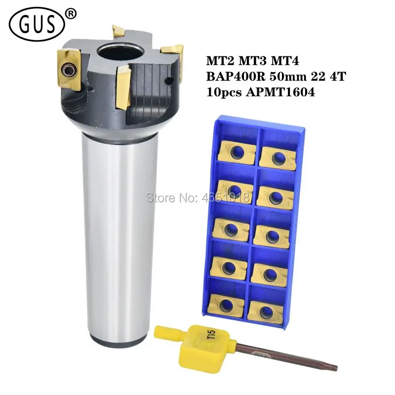 

MT2 MT3 MT4 BAP400R 50 мм 22 4T индексируемая концевая фреза инструмент держатель 10 шт. APMT1604 вставки, концевых фрез для с компьютерным управлением фрезе...