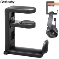 headphones stand adjustable clamp gaming headset holder hook with rotating arm clamp desk mount universal bracket for headphone