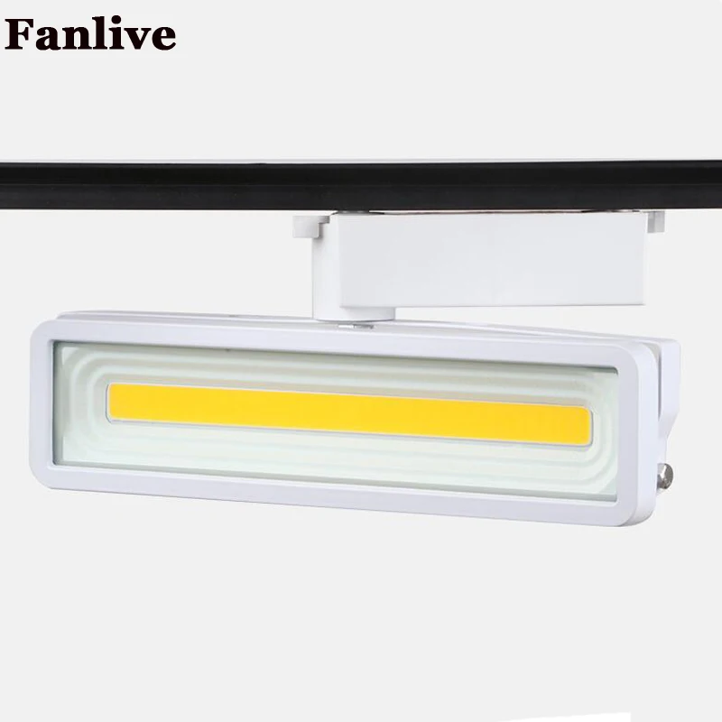 

Fanlive 10PCS COB 50W LED Spot Track Lighting Lamp Modern Minimalist Spotlight For Clothing Store Shop Track Rail Light AC220V