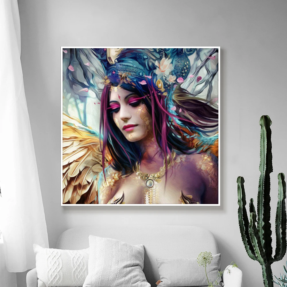 Набор для алмазной живописи Крыло ангел 5D набор сделай сам круглые стразы