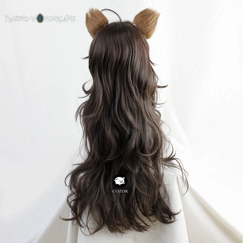 

Twisted-Wonderland Leona Kingscholar Brown Braid Long Cosplay Heat Resistant Synthetic Hair Carnival Halloween Party + Wig Cap