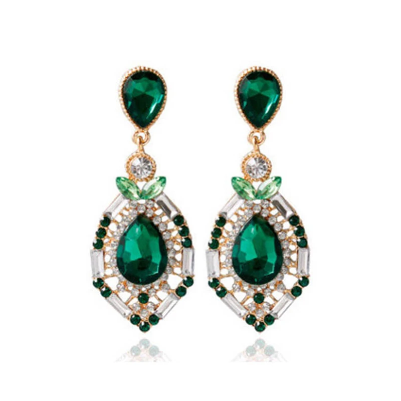 Женские серьги подвески с цветком дизайн большого бренда роскошные кристаллом в