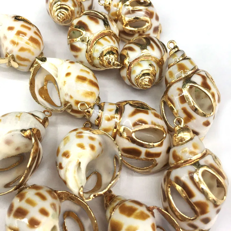 Летний Пляжный браслет из прородного белого камня в виде ракушки ожерелье с