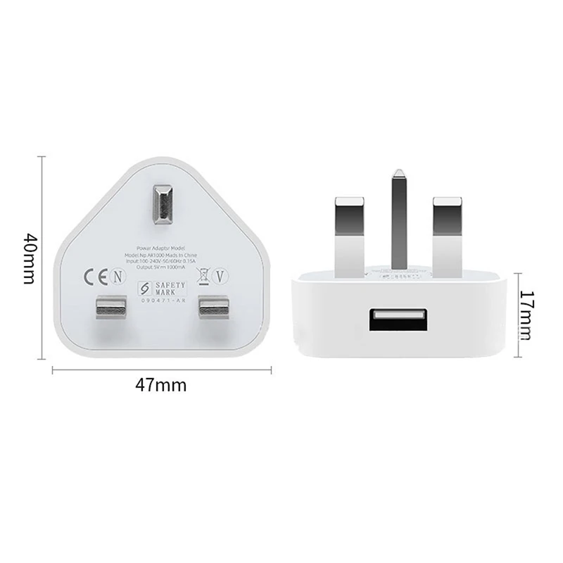 5 В/1 быстрое зарядное устройство с 1 портом USB 3-контактный сетевой адаптер