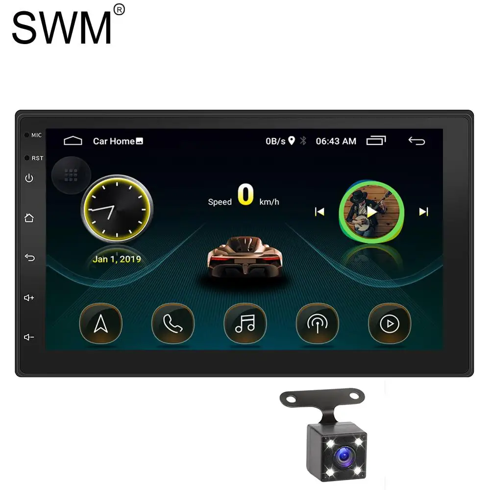Авторадио 2 DIN Авторадио Android 8,1 мультимедийный плеер радио Coche сенсорный экран Wifi зеркало GPS Link радио Para автомобильное радио для машины