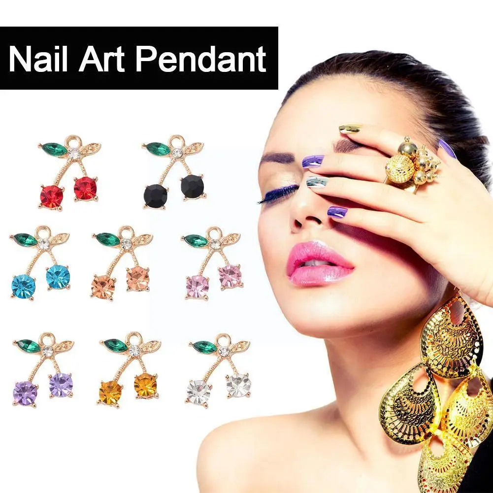 

Nail Art Pendant Mixed Dangle Nail Piercing Loops Glitter Nail Art Charm Jewelry Rings For Tips Acrylic Decoration H0j6