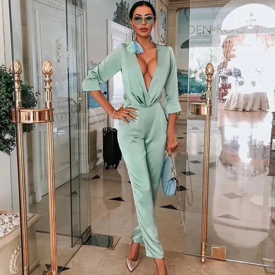 ADYCE Знаменитости Подиум праздничный комбинезон для женщин 2019 новый зимний