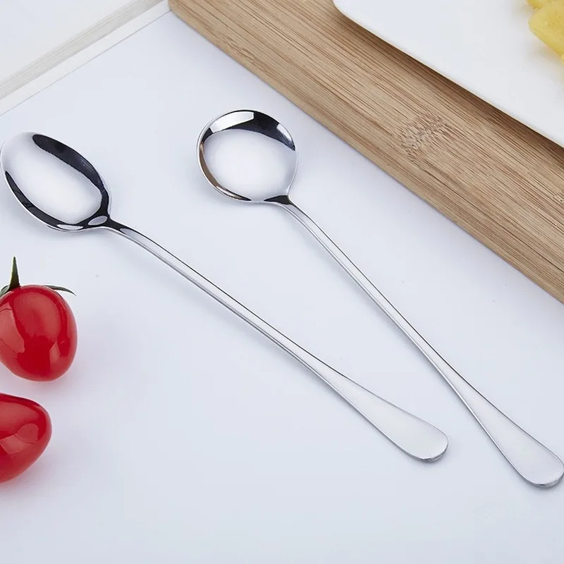 

1PC Long Handle Stainless Steel Coffee Spoon Dessert Spoon Ice Cream Spoon Tea Spoon Kitchen Tableware Accessories Tools