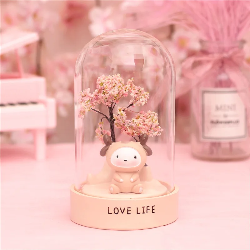 Светодиодный Ночной светильник в виде вишни и оленя светодиодный ночной