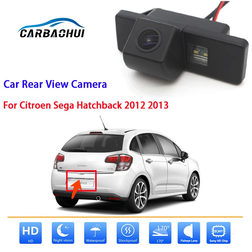 

Car Rear View Backup Camera For Citroen Sega Hatchback 2012 2013 CCD Full HD Night Vision Reverse Parking Camera Waterproof