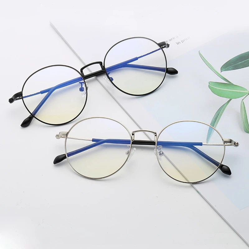 Round Metal Finished Myopia Eyeglasses Optical Men Women 2019 Student Prescription Reading Glasses Casual Decorative Spectacles |