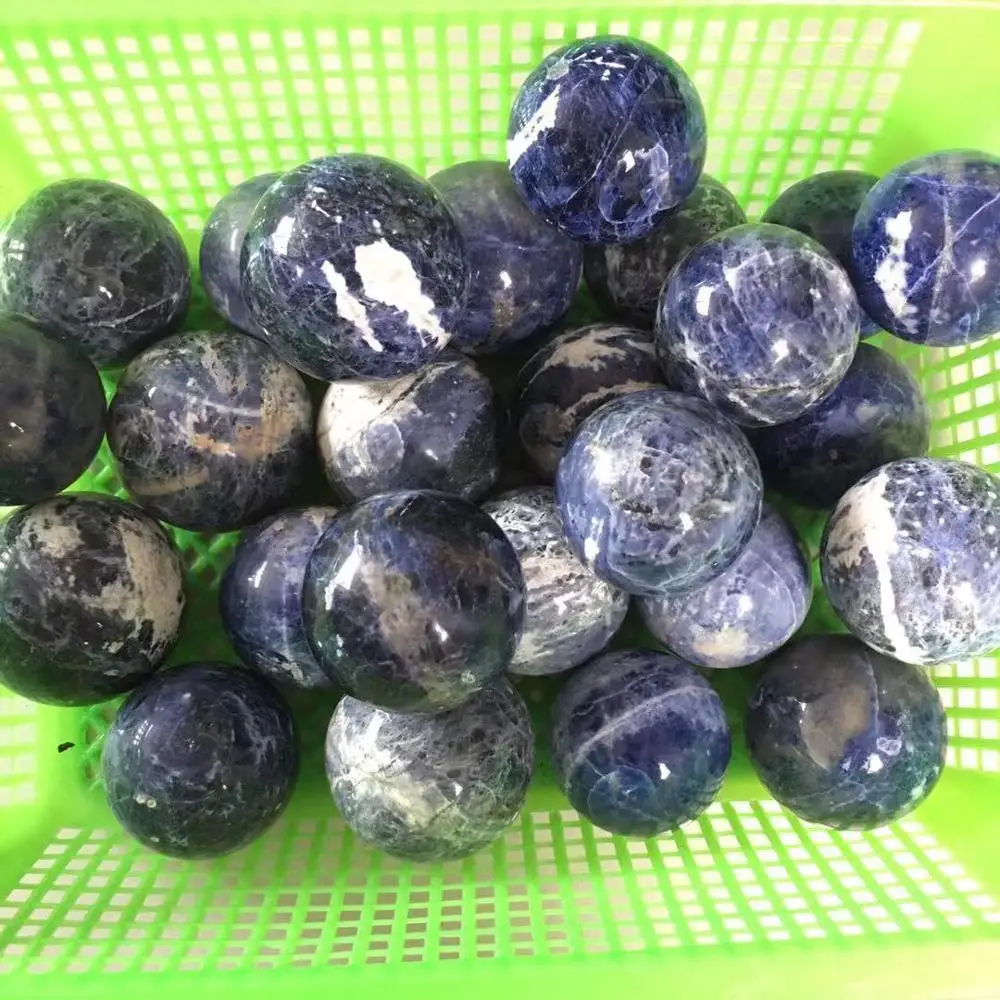 Sodalite Сфера кварцевые Минеральные Кристаллы натуральные драгоценные камни шар