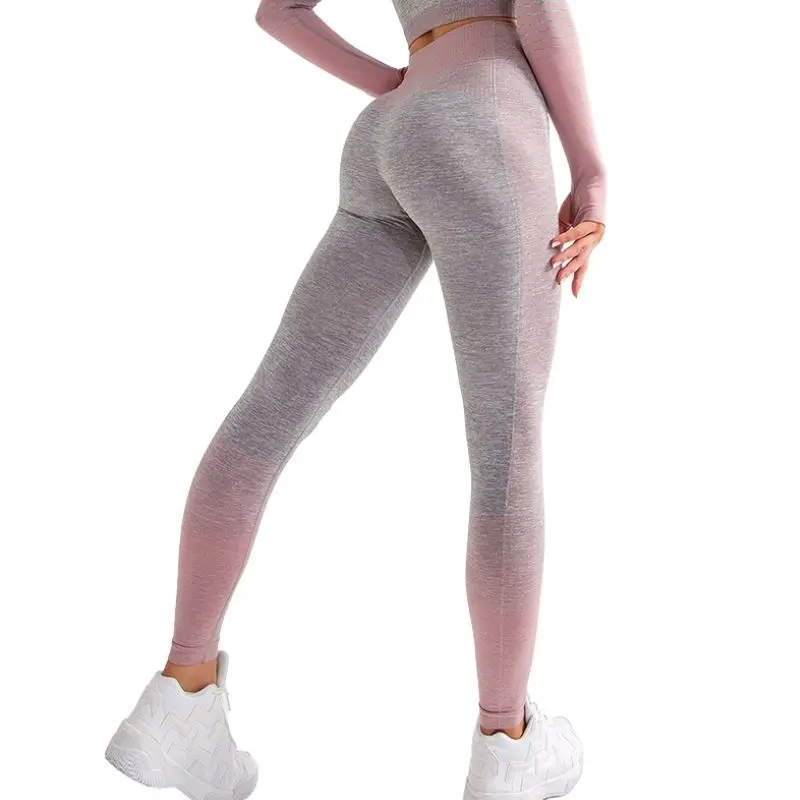 

SALSPOR Fitness Leggings Women High Waist Slim Fashion Gradient Legging Female Casual Workout Jeggings Push Up Leggins Feminine