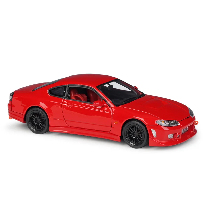 Welly 1:24 оригинальная коробка Nissan серебристая модель Литая автомобиля Игрушечная