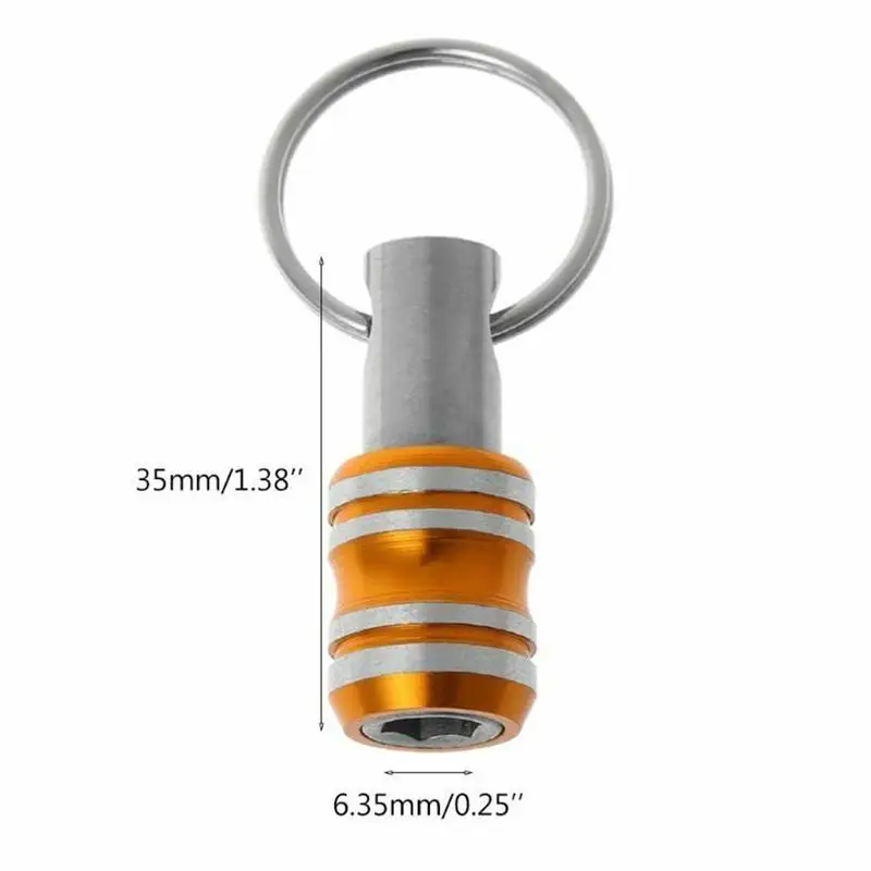 Сталь рукав пост 1/4 серии быстрой смены золотой брелок для ключей сверла винт