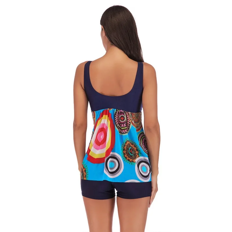 

Swimming Suit 2021 New Women Swimwear Dress Swimsuit Summer Printed Two-piece Bikini Set Tankini Sexy Female Brazilian