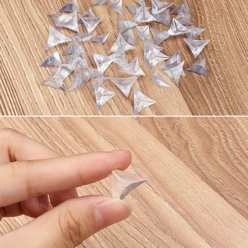 PP Transparent Triangles Crystal Dust Drawer Corner Dustproof Wardrobe Cabinet Furniture Dead Angle Anti-dirty Rubber | Обустройство