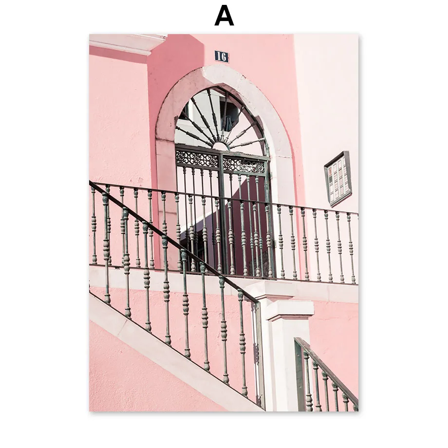 Настенная картина с изображением греческого города и телефона|Рисование