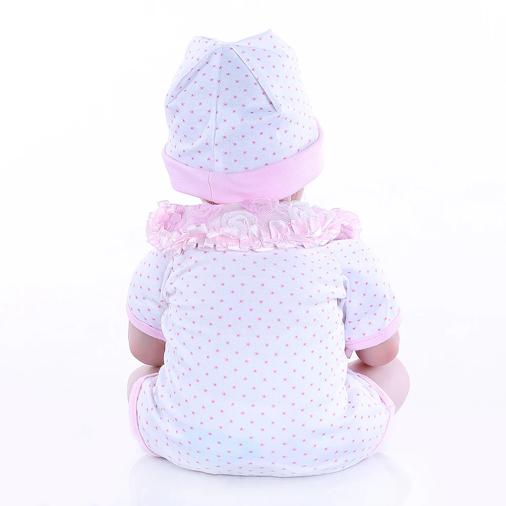 22 дюйма 55 см born Bebe Reborn Baby Dolls силиконовая Мягкая ткань боди кукла для маленьких