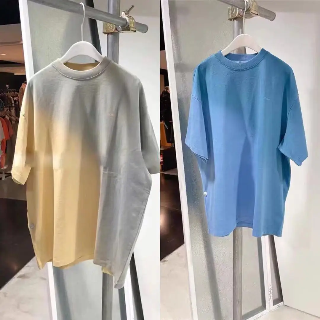 

2021 AC studios Spring Summer Round O Neck Cotton Loose Print Short Sleeve T-shirt for Men and Women Couple 27