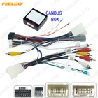 Автомобильный 16-контактный стерео адаптер проводки FEELDO с Canbus для Mitsubishi Pajero(14-20)Outlander(14-16) установка стерео