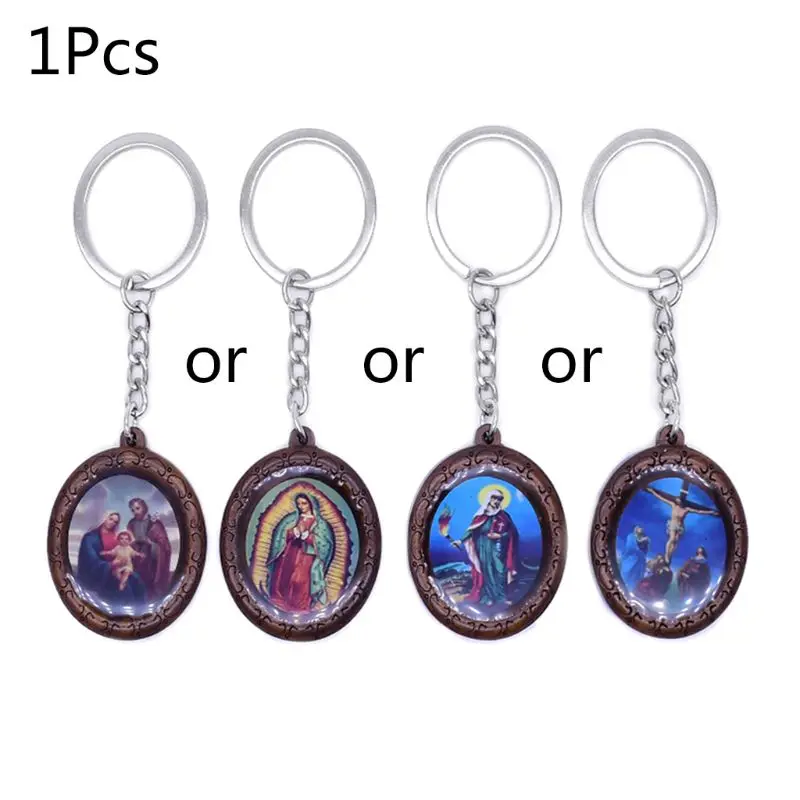Винтажный христианский крест Иисуса Христа значок брелок религиозное кольцо для