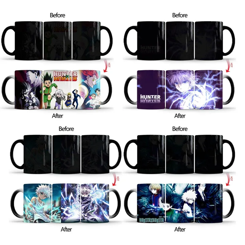 

Colorful Cartoon Anime Printed Coffee Milk Tea Cups Creative Hunter X Hunter Mug