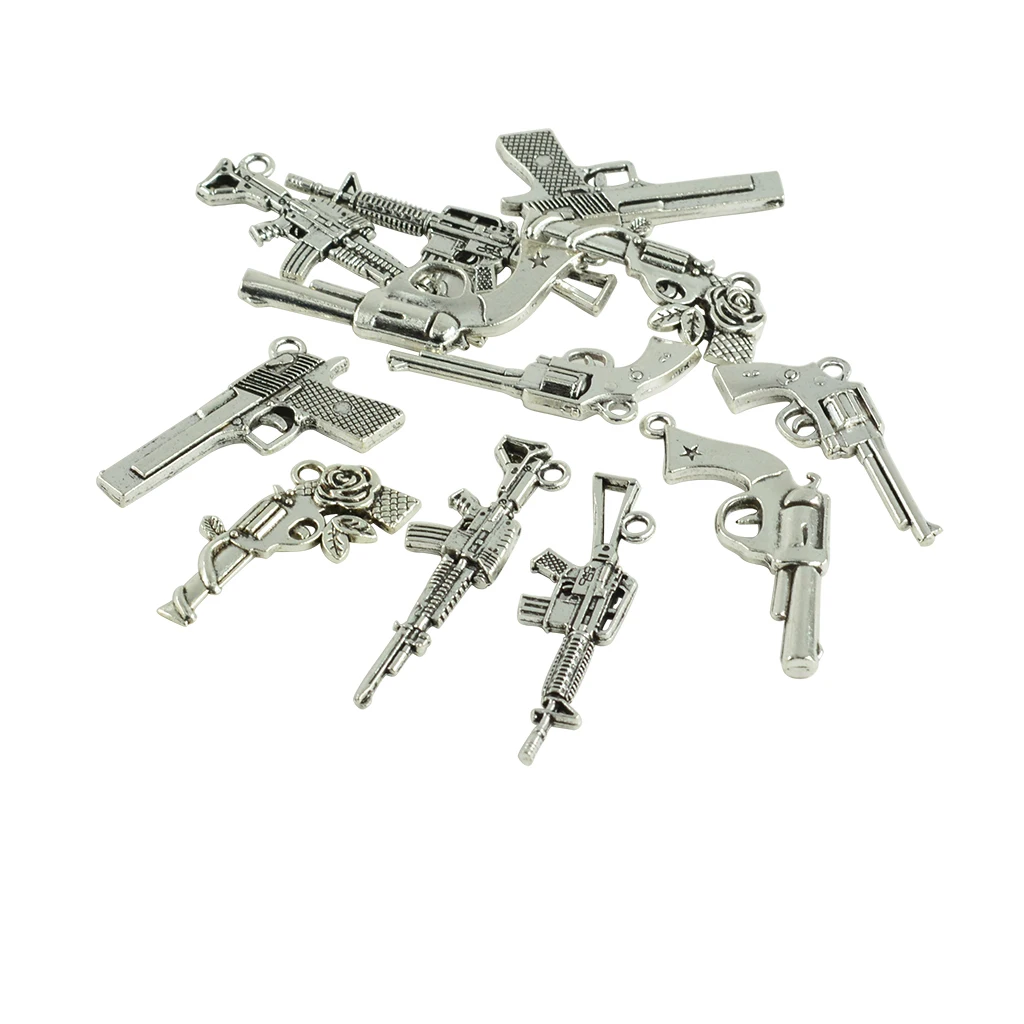 Различные стили античного серебра различные пистолет оружие ювелирные изделия