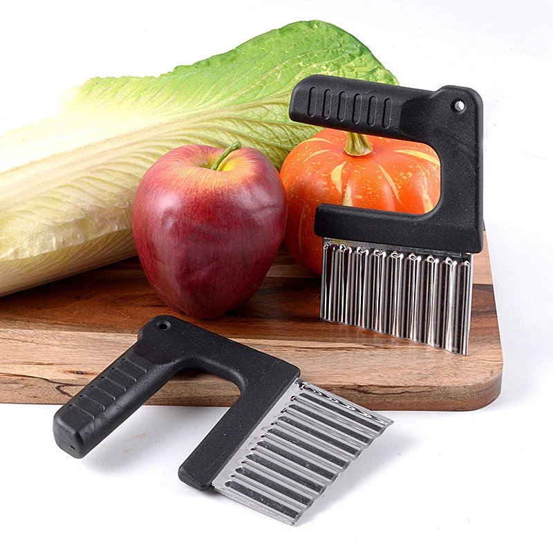 Волнистый измельчитель из нержавеющей стали картофель французский резак для