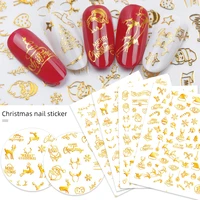 9 pieces stickers for christmas nails decals snowflakes envelopes christmas snowman decorations for winter nails manicure tools