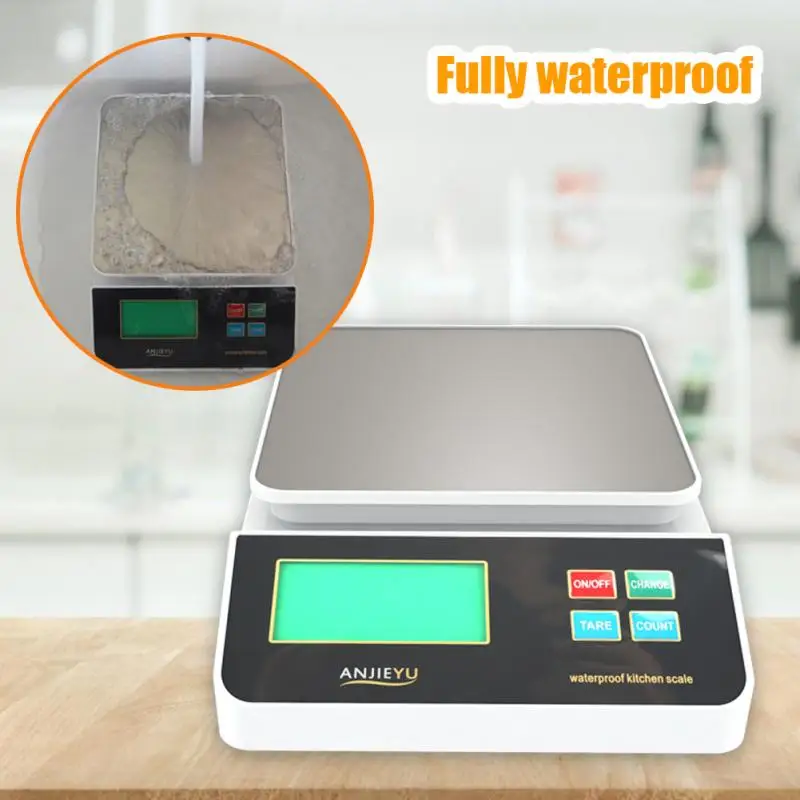 

5kg/1g Waterproof Kitchen Scale Stainless Steel USB Rechargeable Coffee Scale Digital Scale Digital LED Display Measuring Tools